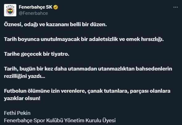 Ezeli rakipler birbirine girdi! Fenerbahçe'den Galatasaray maçı sonrası zehir zemberek paylaşım