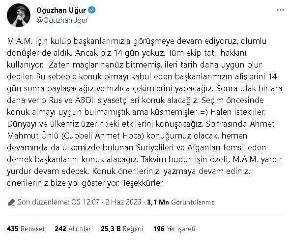 Mevzular 2023 program takvimi! M.A.M. kimler katılacak, program takvimi belli oldu mu? Mevzular Açık Mikrofon'a kimler konuk olacak, isimleri ne?