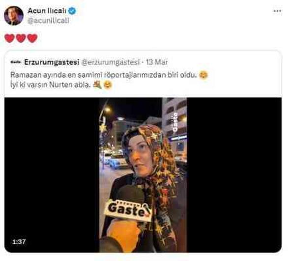 Erzurumlu kadının videosuna Acun Ilıcalı da kayıtsız kalamadı