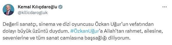 Özkan Uğur'un ölüm sanat ve siyaset camiasını yasa boğdu! Paylaşımlar peş peşe geldi