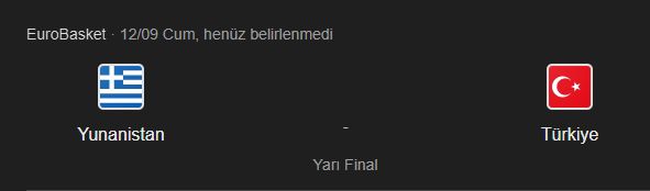 Türkiye Yunanistan maçı ne zaman, saat kaçta? EuroBasket yarı final Türkiye Yunanistan basket maçı hangi kanalda yayınlanacak?