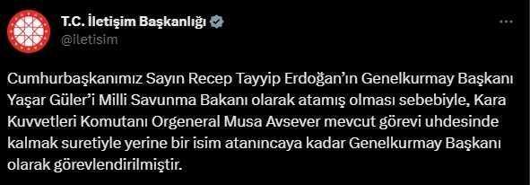Musa Avsever Genelkurmay Başkanı mı oldu?