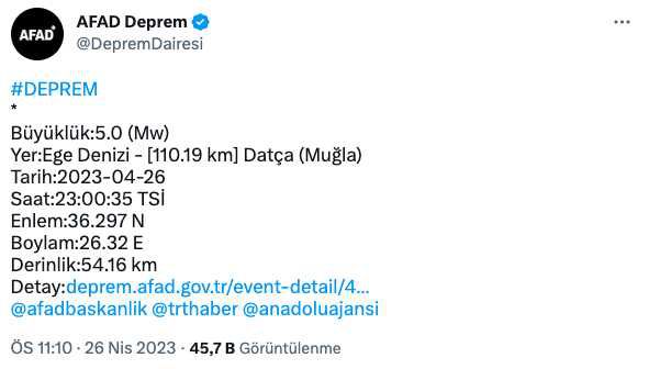 Fethiye deprem mi oldu? Fethiye deprem şiddeti ne? Az önce Fethiye'de kaç büyüklüğünde deprem oldu? AFAD ve Kandilli son depremler listesi!