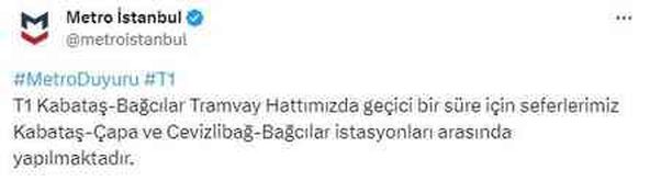 Raylardan geçmeye çalışan kişiye tramvay çarptı
