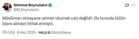 Atatürk için mevlüt okutulacak olması Mehmet Boynukalın'ı rahatsız etti