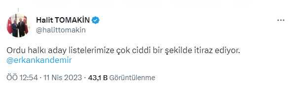AK Parti'de 'İstifanın eşiğindeyiz' diyen Ordu İl Başkanı Halit Tomakin görevden alındı