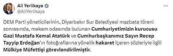 Sur Belediyesi'ndeki devir teslim töreninde Atatürk ve Erdoğan'a hakaret! Bakanlık müfettiş görevlendirdi