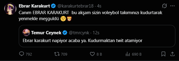 İlkin Aydın'dan Galatasaraylı taraftarla laf dalaşına giren Ebrar Karakurt'a göndermeli cevap