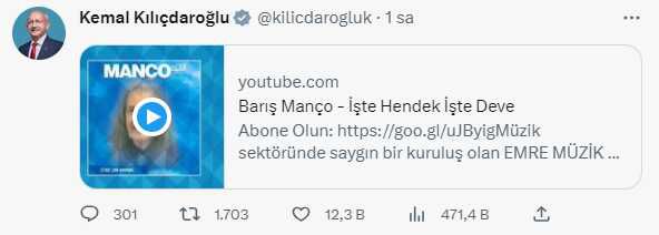 Kılıçdaroğlu'ndan kendisini hedef alan Erdoğan'a Barış Manço'lu yanıt: İşte hendek, işte deve