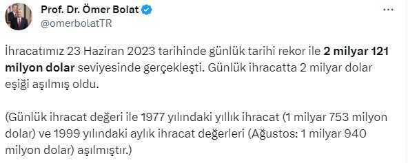 Günlük İhracat Rekoru Kırıldı