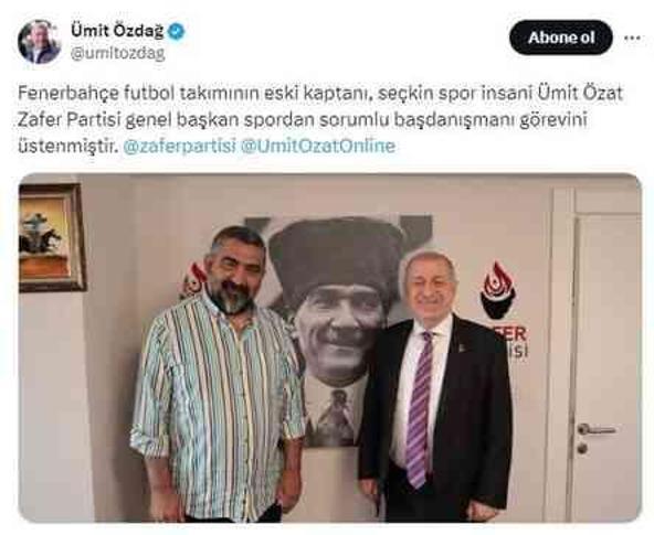 Ümit Özat siyasete atıldı! Ümit Özat, Zafer Partisi'nin başdanışmanı mı oldu?