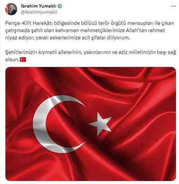 5 askerimizin şehit olması sonrası siyasilerden art arda başsağlığı mesajı