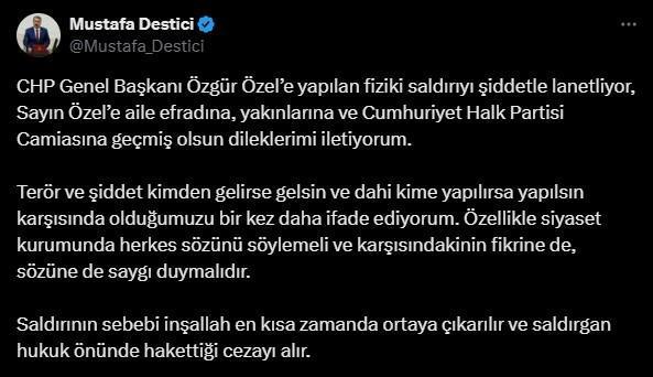 Mustafa Destici'den Özgür Özel'e yönelik saldırıya sert tepki