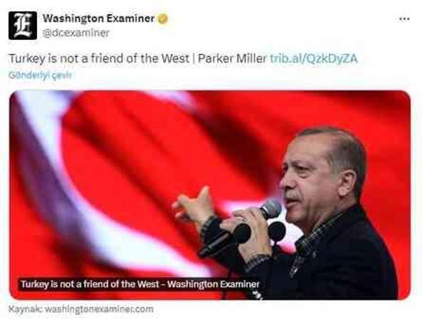 ABD merkezli dergiden 'Türkiye Batı'nın Dostu Değil' başlıklı skandal analiz
