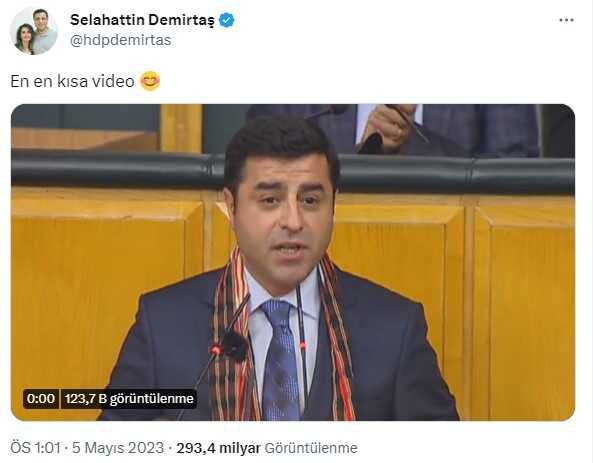 Kılıçdaroğlu'na nispet yapan Selahattin Demirtaş 1 saniyelik video paylaştı