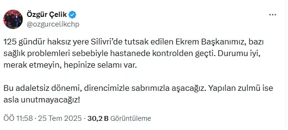 Ekrem İmamoğlu hastaneye götürüldü