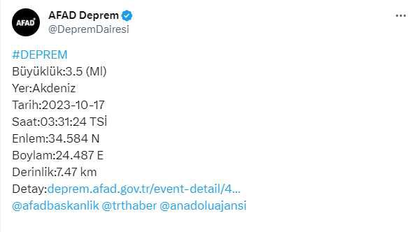 Az önce deprem mi oldu? En son deprem nerede, kaç şiddetinde oldu?