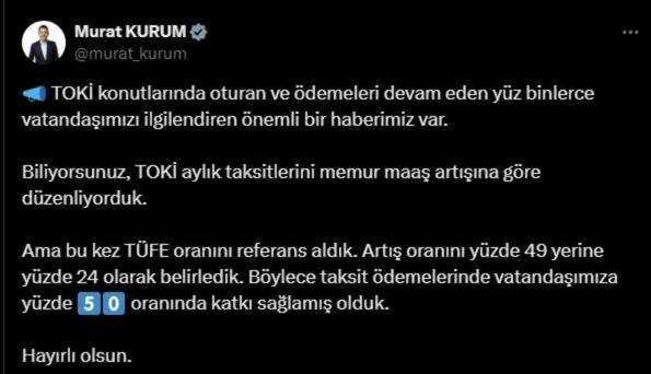 TOKİ taksitlerine %50 indirim mi yapıldı? TOKİ indiriminden kimler yararlanabilir?