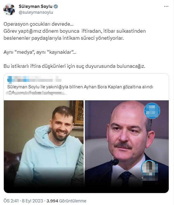 Süleyman Soylu, yakalanan suç örgütü lideriyle yakın olduğu iddialarına ateş püskürdü
