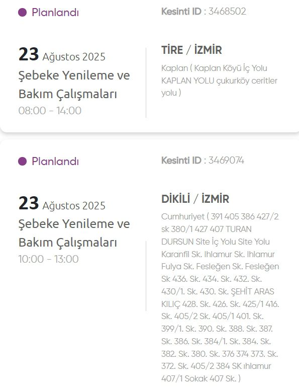 İzmir GEDİZ elektrik kesintisi! 23 Ağustos İzmir'de elektrik kesintisi ne zaman bitecek, elektrikler ne zaman gelecek?