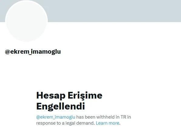 Ekrem İmamoğlu'nun X hesabına erişim engeli