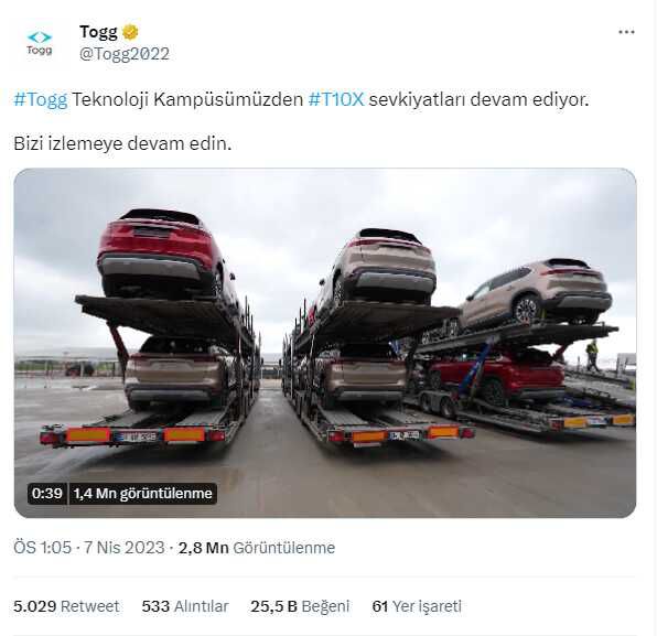 Togg'un yurtdışında üretildikten sonra Türkiye'ye getirildiği iddiası