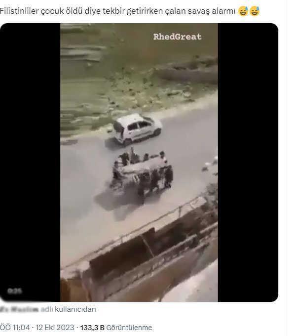 Videonun, Filistinlilerin sahte cenaze töreni düzenlediğini gösterdiği iddiası