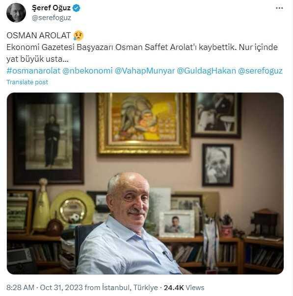 Osman Arolat öldü mü, neden öldü? Gazeteci Osman Saffet Arolat kimdir?