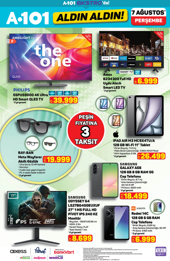 A101 ALDIN ALDIN ÜRÜN KATALOĞU! A101 Aldın Aldın aktüel afişi Perşembe günü ürünleri neler?
