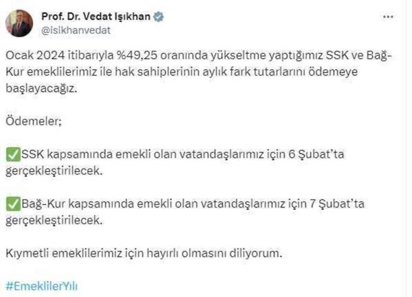 SSK ve Bağ-Kur emeklilerinin fark ödemeleri ne zaman yapılacak?