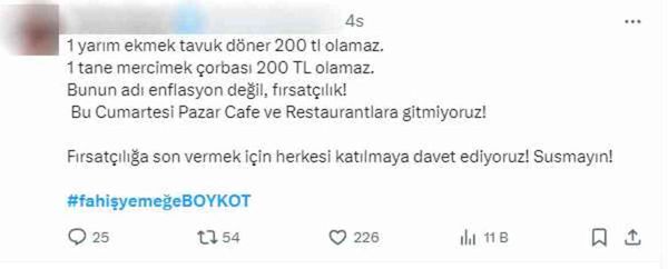 Fahiş fiyatlar isyan ettirdi! Restoran ve kafelerde boykot hareketi büyüyor