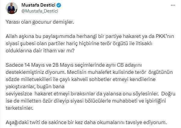 BBP lideri Destici'den ortalığı karıştıran paylaşım! Muhalefet partilerinden tepki yağdı