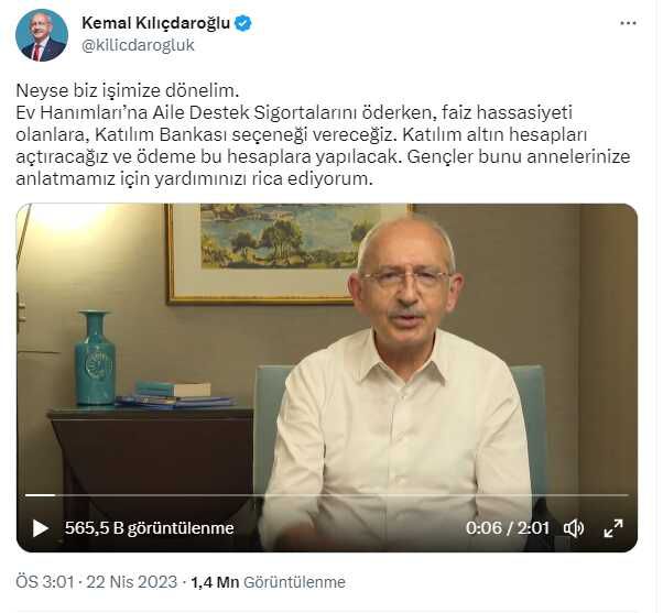 Kılıçdaroğlu'ndan yeni video: Aile Destek Sigortası, hayatımın en büyük projesidir