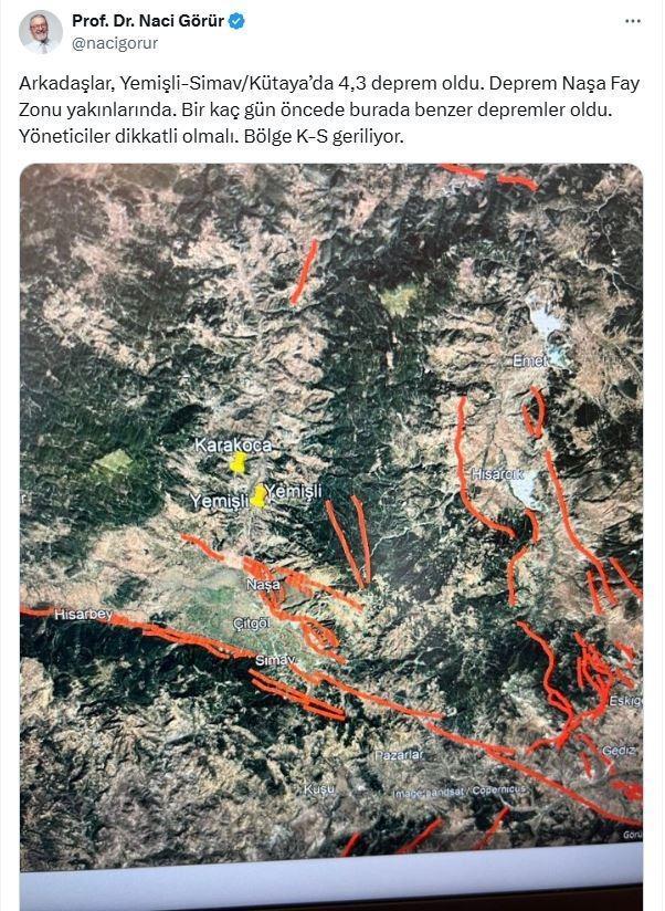 Kütahya Simav'da korkutan deprem