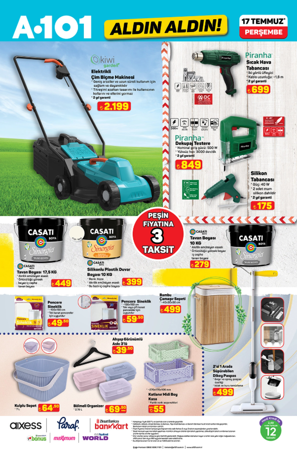 A101 AKTÜEL ÜRÜNLER KATALOĞU 17 TEMMUZ 2025 || A101 indirim afişi bu hafta ürünleri neler?