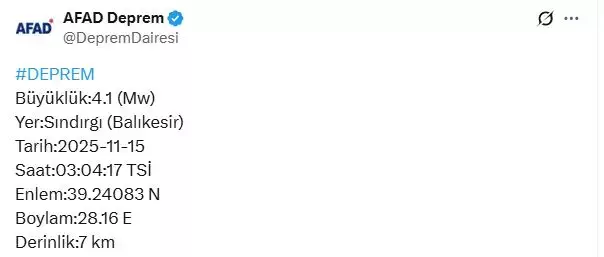 Sındırgı beşik gibi sallanıyor: 4.4 büyüklüğünde bir deprem daha