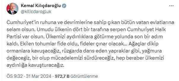 Haritanın kızardığını gören Kılıçdaroğlu daha fazla sessiz kalamadı