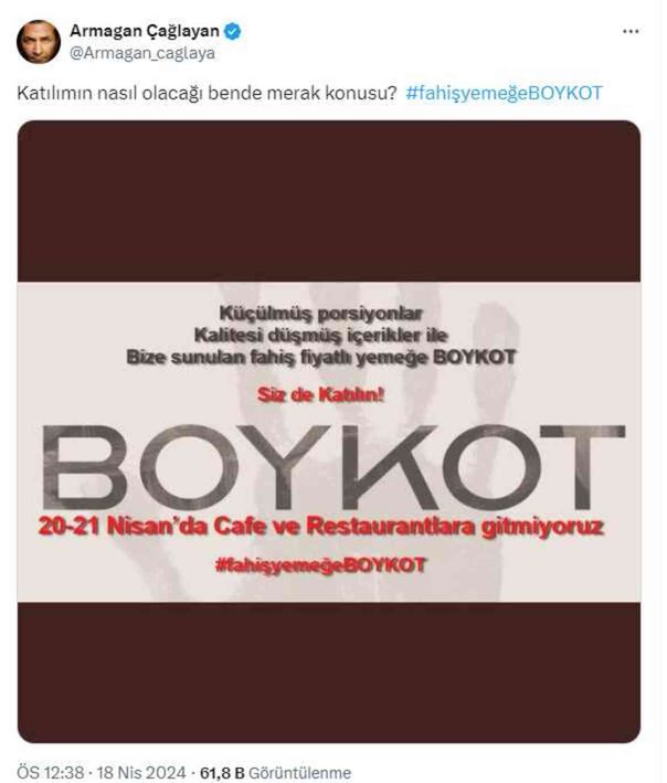 #FAHİŞYEMEĞEBOYKOT || Fahiş yemeğe boykot olayı ne? Boykot ne zaman yapılacak?