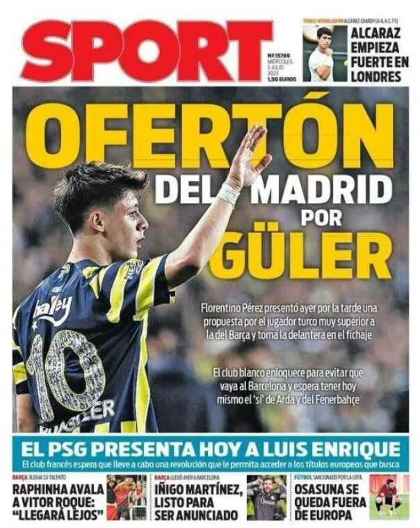 İspanyol basını tam sayfa verdi! Tüm ülke, Arda Güler'in Real Madrid'e transferini konuşuyor