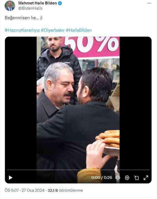 AK Parti'nin Diyarbakır adayının zor anları! Simitçi çocuğa 100 TL verip 'Hepsini dağıt' dedi ama hiç beklemediği bir yanıt aldı