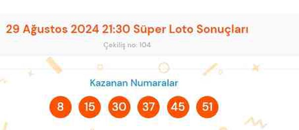 Süper Loto sonuçları açıklandı! 29 Ağustos Süper Loto kazanan numaralar neler? Süper Loto sonuçlarına ne zaman, nereden bakılır?