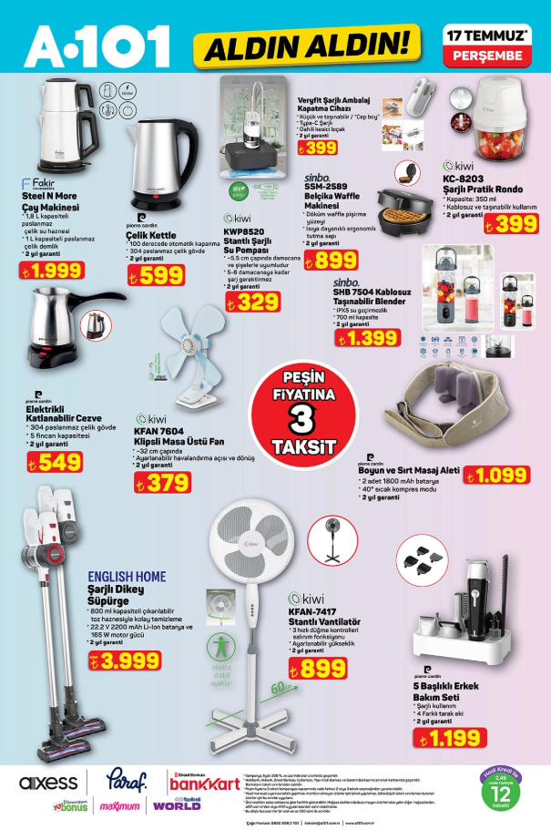 A101 AKTÜEL ÜRÜNLER KATALOĞU 17 TEMMUZ 2025 || A101 indirim afişi bu hafta ürünleri neler?