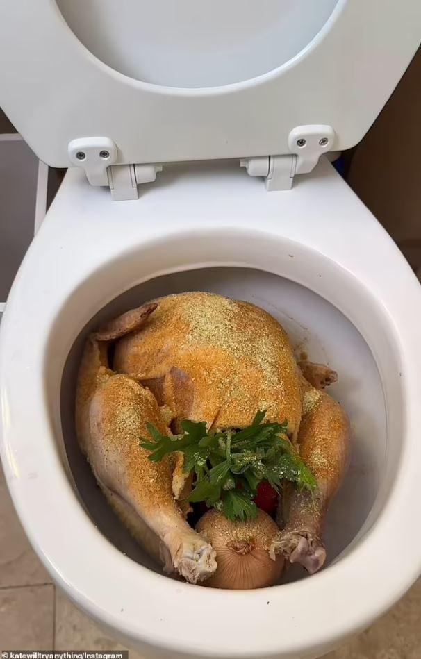 Sosyal medya fenomeni, Şükran Günü hindisini tuvalette pişirerek takipçilerini şoke etti