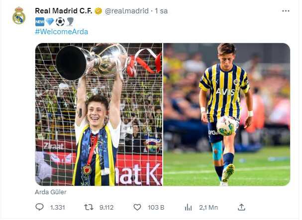 Real Madrid sanki günlerdir bu anı bekliyormuş! Arda Güler paylaşımlarının arkası gelmiyor