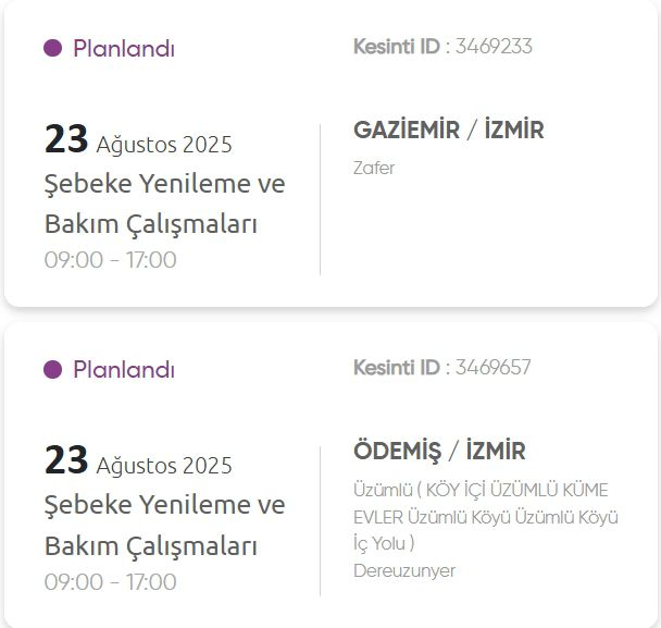 İzmir GEDİZ elektrik kesintisi! 23 Ağustos İzmir'de elektrik kesintisi ne zaman bitecek, elektrikler ne zaman gelecek?