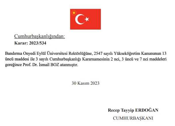 Rektör İsmail Boz kimdir? Bandırma Onyedi Eylül Üniversitesi'nin yeni rektörü kim oldu?