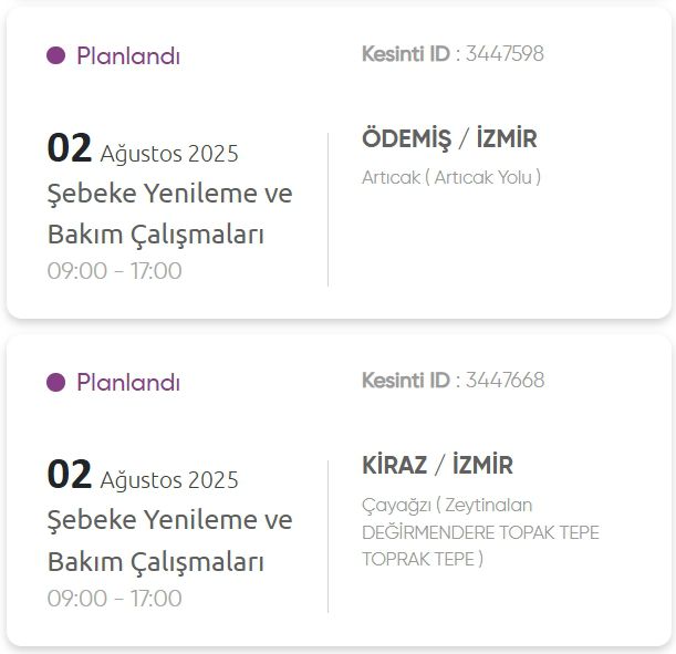 İzmir GEDİZ elektrik kesintisi! 2 Ağustos İzmir'de elektrik kesintisi ne zaman bitecek, elektrikler ne zaman gelecek?