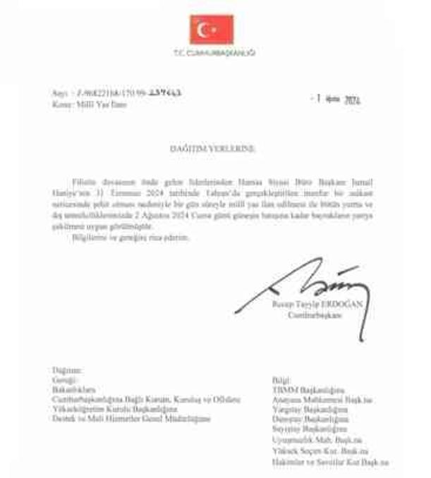 Neden yas ilan edildi? Milli yas neden ilan edilir, niye yas ilan edildi? Yas kararını Erdoğan açıkladı