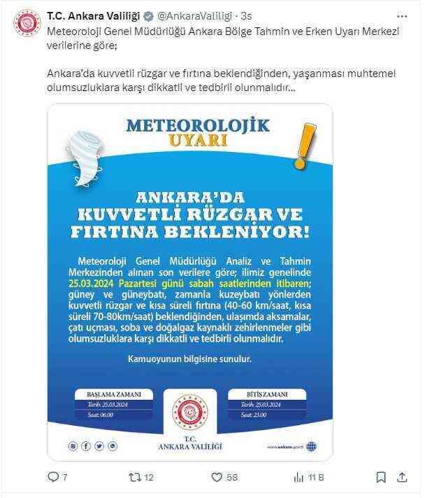 Meteoroloji'den İstanbul ve Ankara dahil 23 ile sarı kodlu uyarı