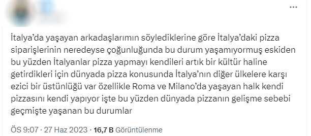 Siparişe çıkan kurye motoru sağa çekip pizzadan bir dilim yedi, son hareketi geometri dersi gibi